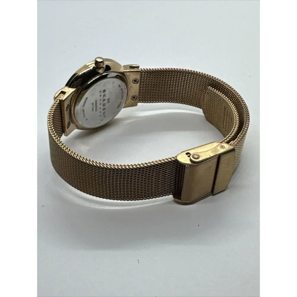 Skagen Freja 358SRRD Womens Rose-Tone Steel Mesh Analog Dial Quartz Watch AEA003